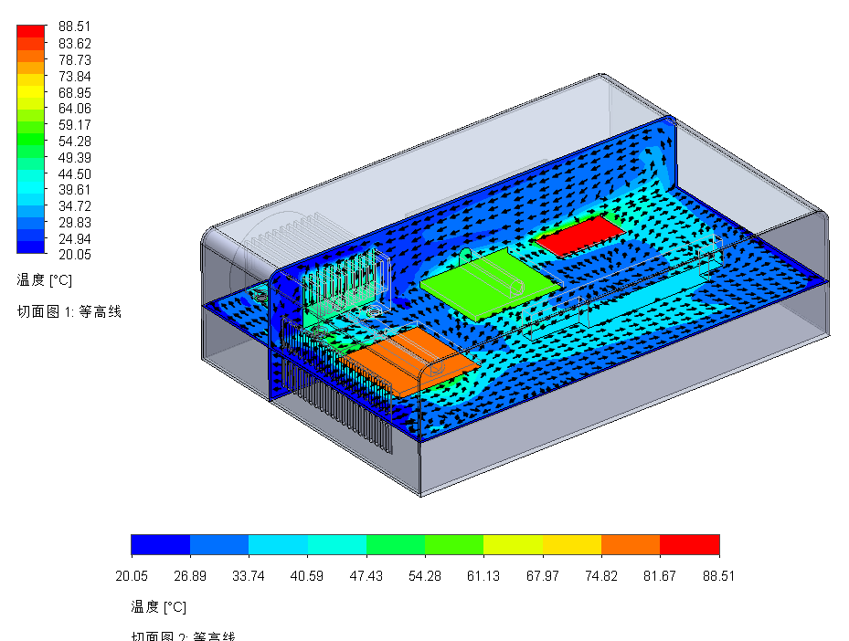 SOLIDWORKS Flow Simulation电子机箱散热的图18